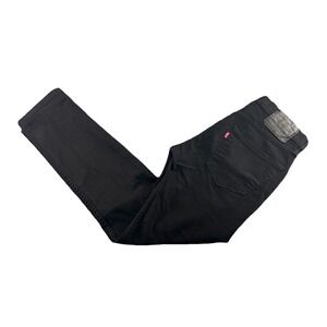 Levis 502 Jeans Womens Size 28x30 Black Cotton Stretch Denim Straight Leg EUC